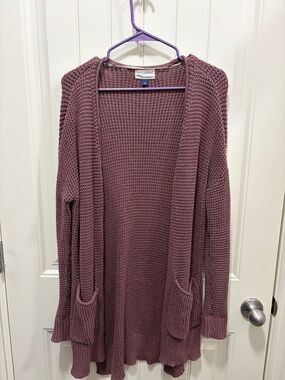 Target Mauve Open-Front Knit Cardigan